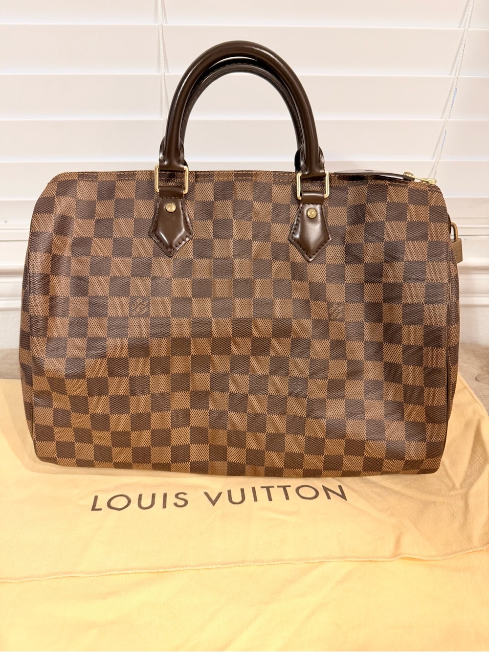 Louis Vuitton Damier Ebene Speedy 35 Top-Handle Bag